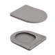 Унітаз підвісний Qtap Robin Ultra Quiet 520×365×340 мм, Stone grey, з сидінням Slim Duroplast / Soft-close / Quick Release QTROB26SG48996
