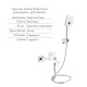 Акційний набір Qtap: Змішувач для раковини QTGEM270CRW45675 Chrome/White + Змішувач для ванни (з душовим гарнітуром) QTGEM259CRW45683 Chrome/White