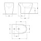 Біде підлогове Qtap Presto Quadro 540×340×400 мм, White QTPRE29W49124