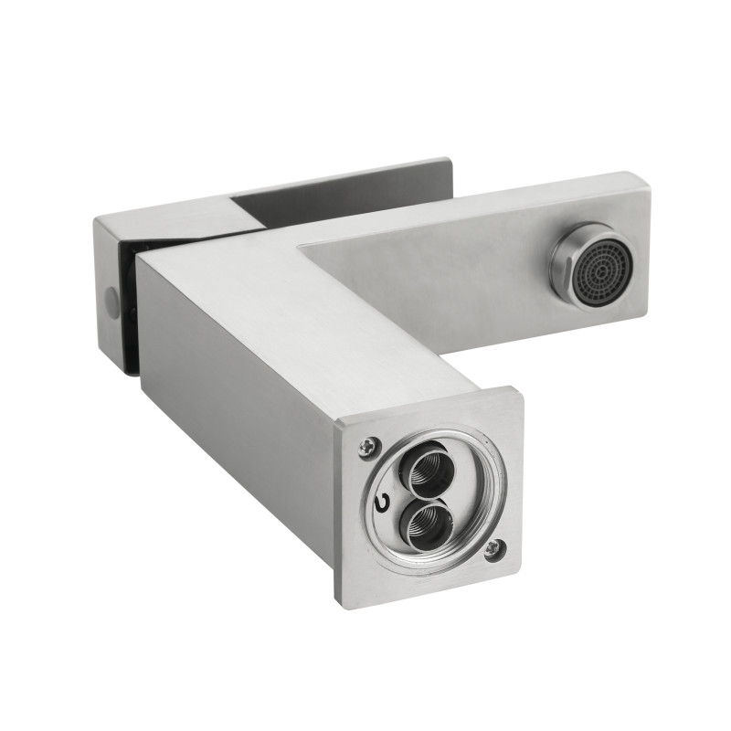 Змішувач для раковини низький Lidz Helix 001F (k35)  LDHEL001FNKS49178 Nickel