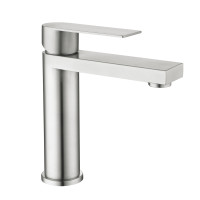 Змішувач для раковини низький Lidz Nexus 001F (k35)  LDNEX001FNKS49184 Nickel