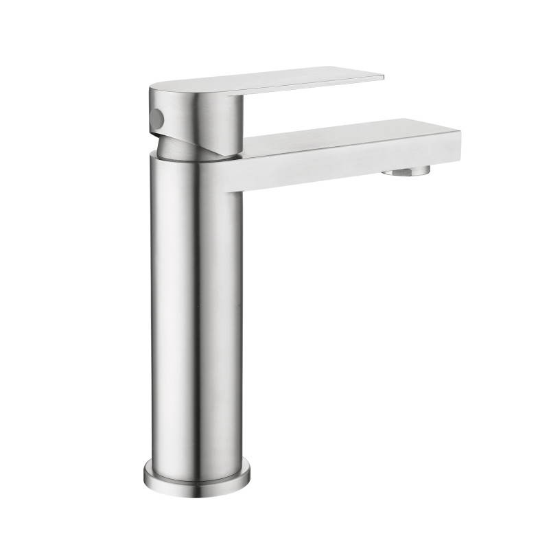 Змішувач для раковини низький Lidz Nexus 001F (k35)  LDNEX001FNKS49184 Nickel