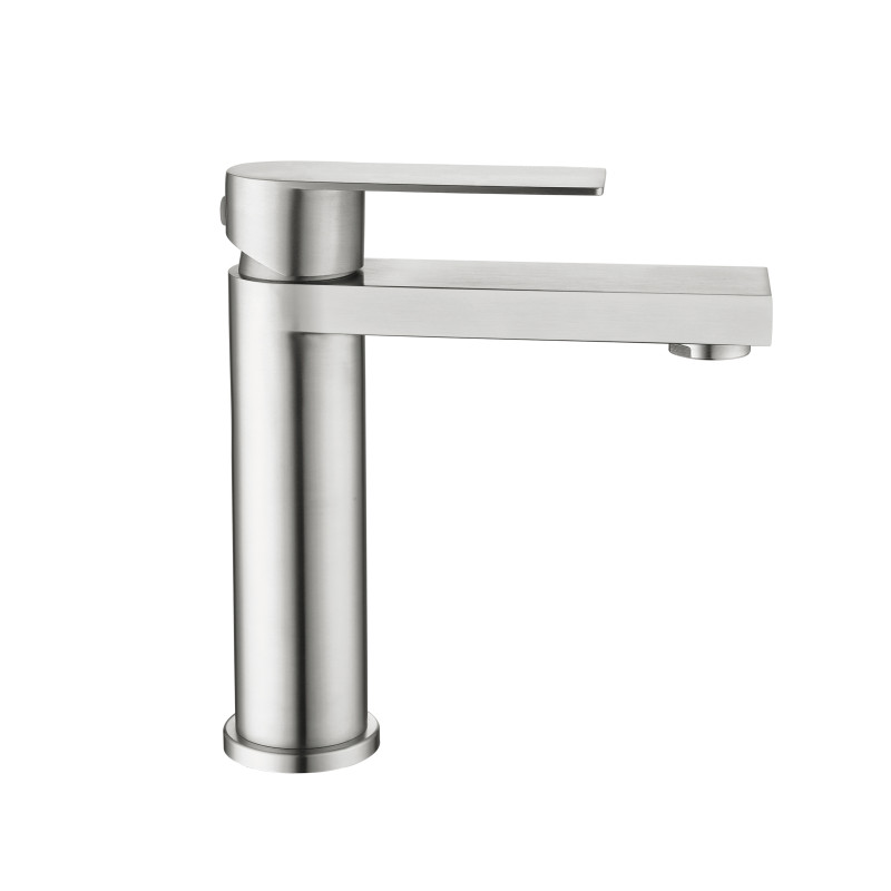 Змішувач для раковини низький Lidz Nexus 001F (k35)  LDNEX001FNKS49184 Nickel