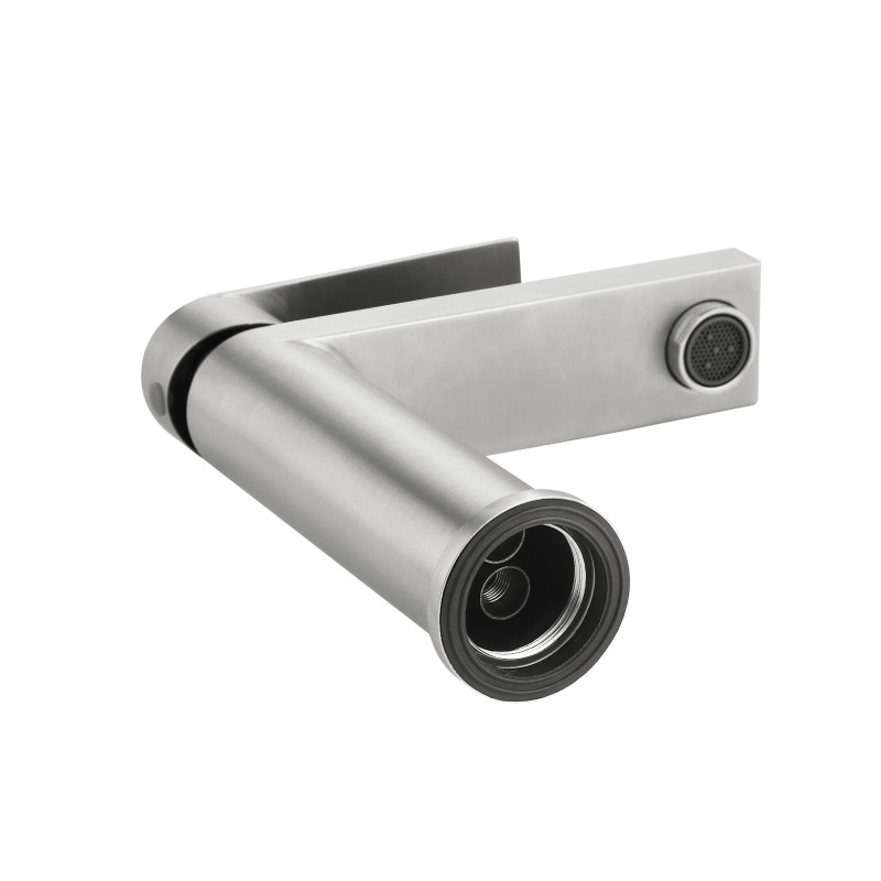 Змішувач для раковини низький Lidz Nexus 001F (k35)  LDNEX001FNKS49184 Nickel