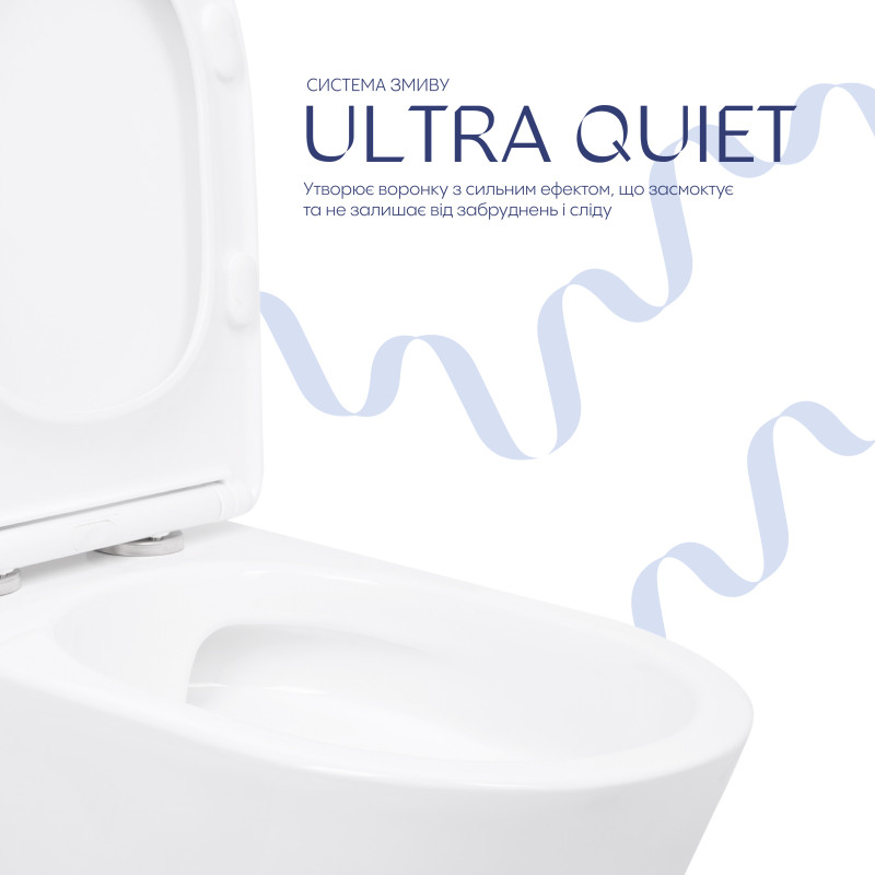 Унітаз підлоговий Qtap Arvin Ultra Quiet 630×350×795 мм з сидінням Soft-close, White QTARV27W49259