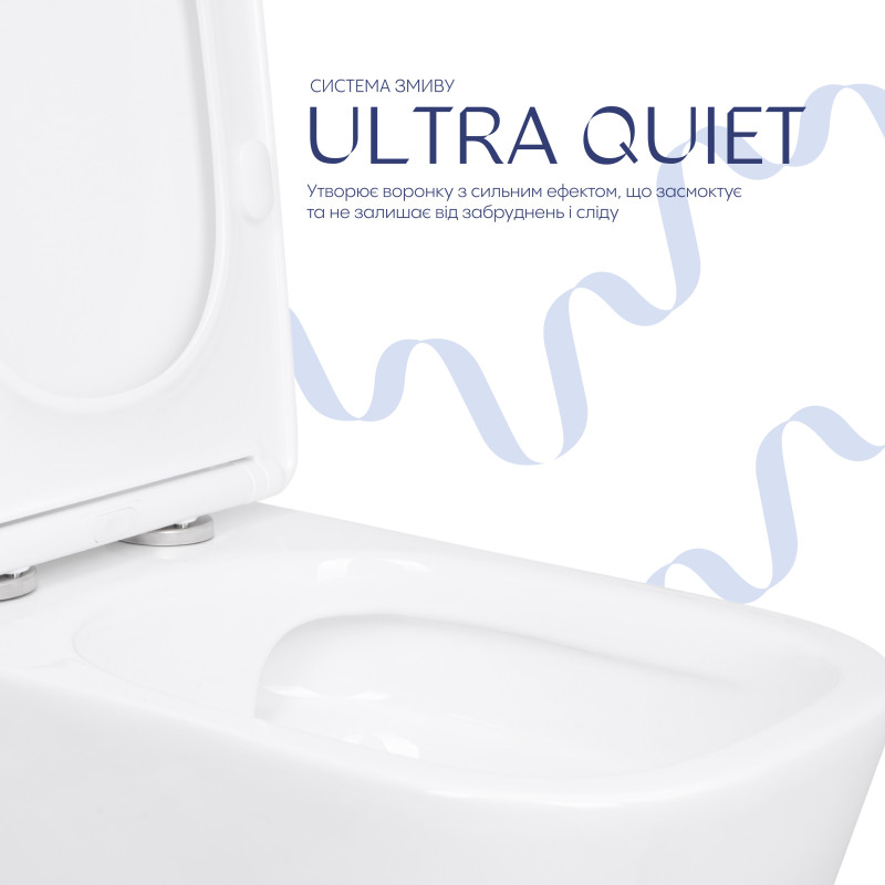 Унітаз підлоговий Qtap Stork Ultra Quiet 630×350×805 мм із сидінням Soft-close, White QTSTO27W49260