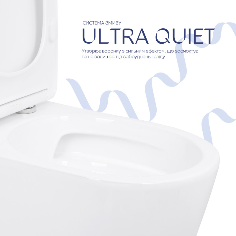 Унітаз підлоговий Qtap Leo Ultra Quiet 620×355×790 мм з сидінням Soft-close, White QTLEO27W49261