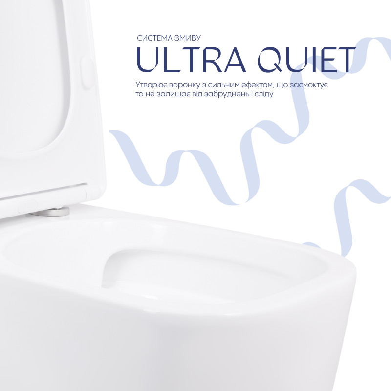 Унітаз підлоговий Qtap Aquarius Ultra Quiet 620×355×790 мм з сидінням Soft-close, White QTAQAW27W49262