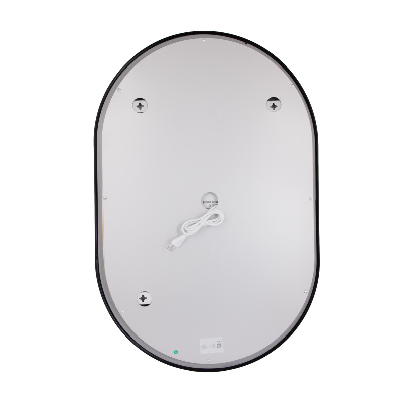 Дзеркало Qtap Scorpio (SC1) з LED-підсвічуванням Touch, з антизапотіванням, з димером, рег. темп. кольору (3000-6500K) Black QTSC600900