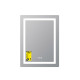 Дзеркало Lidz Kubis (KU2) 600х800 з годинником, з LED-підсвічуванням Touch, з антизапотіванням, з димером, рег. яскравості LDKU600800CL49280