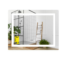 Дзеркало Lidz Kubis (KU2) 800х600 з годинником, з LED-підсвічуванням Touch, з антизапотіванням, з димером, рег. яскравості LDKU800600CL48281