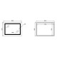 Дзеркало Lidz Kubis (KU2) 800х600 з годинником, з LED-підсвічуванням Touch, з антизапотіванням, з димером, рег. яскравості LDKU800600CL48281