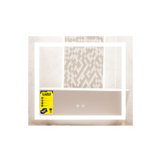 Дзеркало Lidz Kubis (KU1) 700х600 з LED-підсвічуванням Touch, з антизапотіванням, з димером, рег. яскравості LDKU60070049285