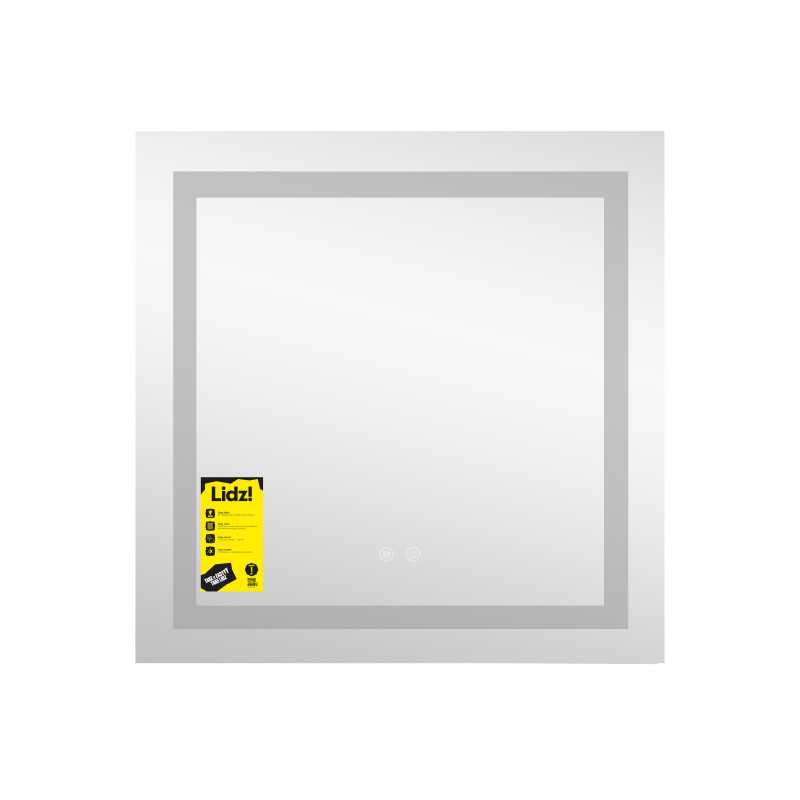 Дзеркало Lidz Kubis (KU1) 700х700 з LED-підсвічуванням Touch, з антизапотіванням, з димером, рег. яскравості LDKU70070049287