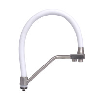 Вилив у зборі Lidz (330х265х35) для змішувача для кухні Aria 020F3 Nickel/White LDARI3302653549380