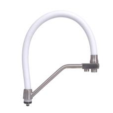 Вилив у зборі Lidz (330х265х35) для змішувача для кухні Aria 020F3 Nickel/White LDARI3302653549380