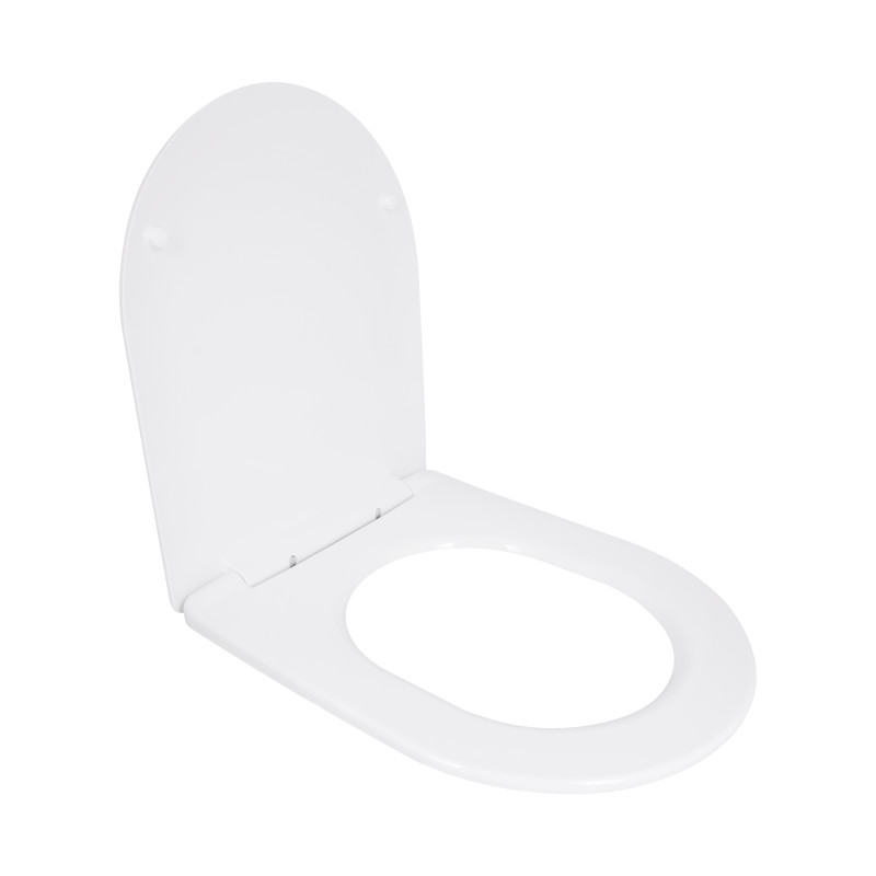 Сидіння для унітазу Qtap (Taurus 490) 422x360x30 мм, White, з мікроліфтом, Slim Duroplast, Quick Release QTSC179W49383