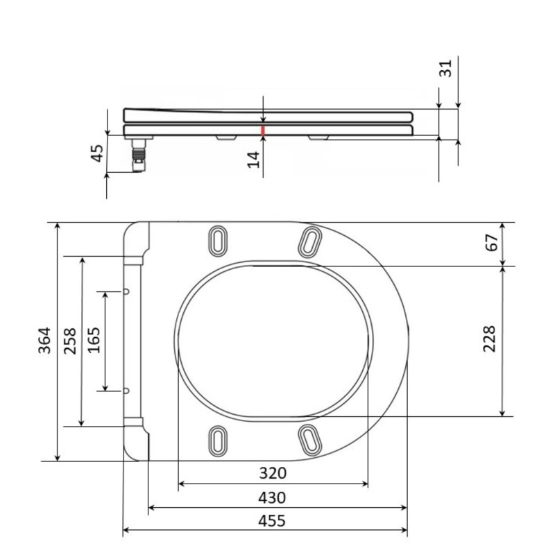 Сидіння для унітазу Qtap (Taurus 520) 455x365x38 мм, White, з мікроліфтом, Slim Duroplast, Quick Release QTSC179W49384
