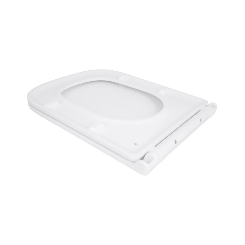 Сидіння для унітазу Qtap (Gemini 490) 428x344x37,5 мм, White, з мікроліфтом, Slim Duroplast, Quick Release QTSC179W49385