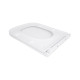 Сидіння для унітазу Qtap (Gemini 490) 428x344x37,5 мм, White, з мікроліфтом, Slim Duroplast, Quick Release QTSC179W49385