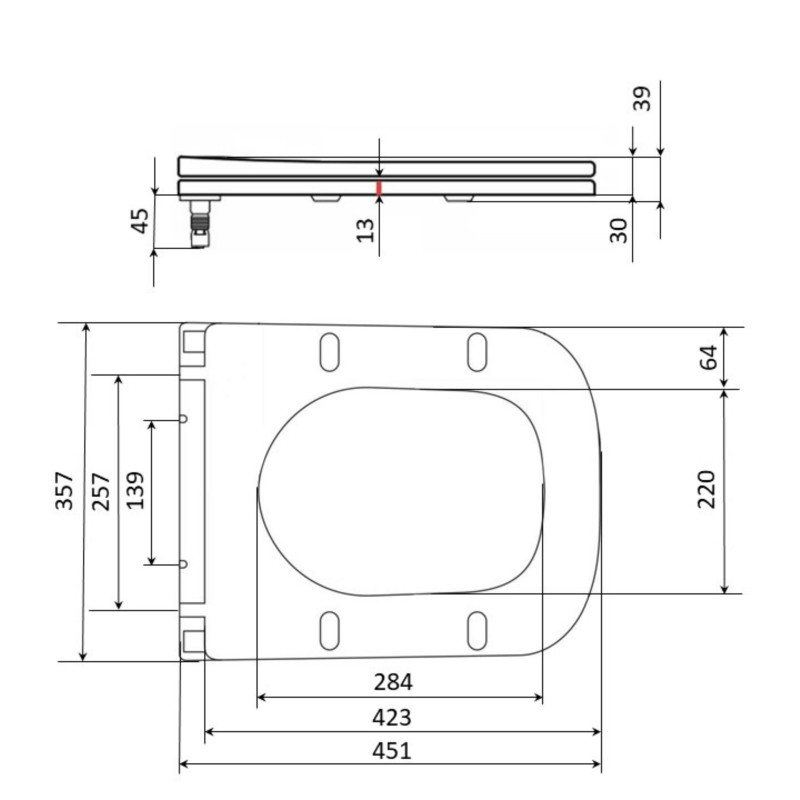 Сидіння для унітазу Qtap (Gemini 520) 448x357x38,5 мм, White, з мікроліфтом, Slim Duroplast, Quick Release QTSC179W49386