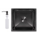 Мийка для кухні інтегрована під стільницю Lidz Handmade H4843B Brushed Black PVD 3,0/1,0 мм LDH4843BRUBLM49440