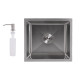 Мийка для кухні інтегрована під стільницю Lidz Handmade H4843 Brushed Steel 3,0/1,0 мм LDH4843BRU49441