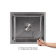 Мийка для кухні інтегрована під стільницю Lidz Handmade H4843 Brushed Steel 3,0/1,0 мм LDH4843BRU49441