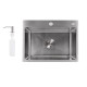 Мийка для кухні інтегрована Lidz Handmade H5843 Brushed Steel 3,0/1,0 мм LDH5843BRU49442