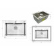 Мийка для кухні інтегрована Lidz Handmade H5843 Brushed Steel 3,0/1,0 мм LDH5843BRU49442