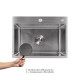 Мийка для кухні інтегрована Lidz Handmade H5843 Brushed Steel 3,0/1,0 мм LDH5843BRU49442