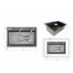 Мийка для кухні інтегрована Lidz Handmade H6845HB Decor Black PVD Honeycomb 3,0/1,0 мм LDH6845HDECBLM49445