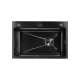 Мийка для кухні інтегрована Lidz Handmade H6845HB Decor Black PVD Honeycomb 3,0/1,0 мм LDH6845HDECBLM49445