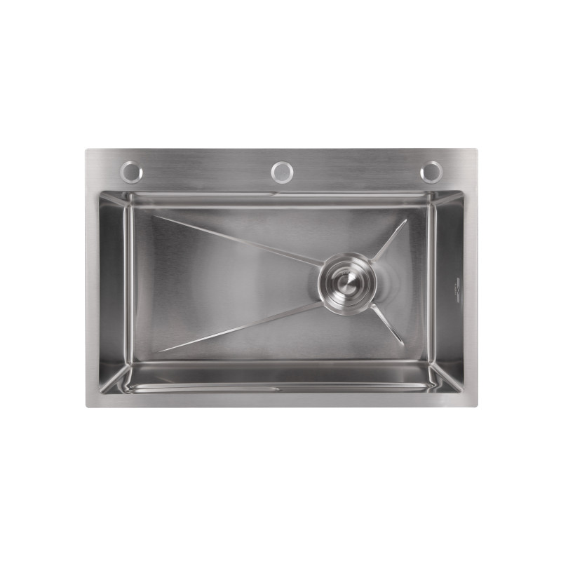 Мийка для кухні інтегрована Lidz Handmade H6845 Brushed Steel 3,0/1,0 мм LDH6845BRU49455