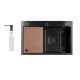 Мийка для кухні інтегрована Lidz Handmade H6845B Brushed Black PVD 3,0/1,0 мм LDH6845BRUBLM49456