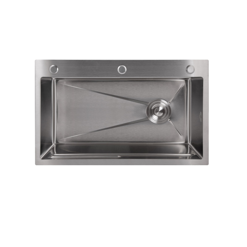 Мийка для кухні інтегрована Lidz Handmade H7545 Brushed Steel 3,0/1,0 мм LDH7545BRU49457