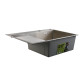 Мийка для кухні інтегрована Lidz Handmade Max 500 H7849L Brushed Steel, 3,0/1,0 мм, крило зліва, збільшена чаша LDH7849LBRU49463