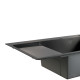 Мийка для кухні інтегрована Lidz Handmade Max 500 H7849BL Brushed Black PVD, 3,0/1,0 мм, крило зліва, збільшена чаша LDH7849ВLBRUBLM49465