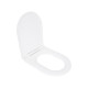 Сидіння для унітазу Qtap (Kolibri) 455×360×30 мм, White, з мікроліфтом Slim Duroplast, Quick Release QTST179W49488