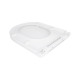 Сидіння для унітазу Qtap (Kolibri) 455×360×30 мм, White, з мікроліфтом Slim Duroplast, Quick Release QTST179W49488
