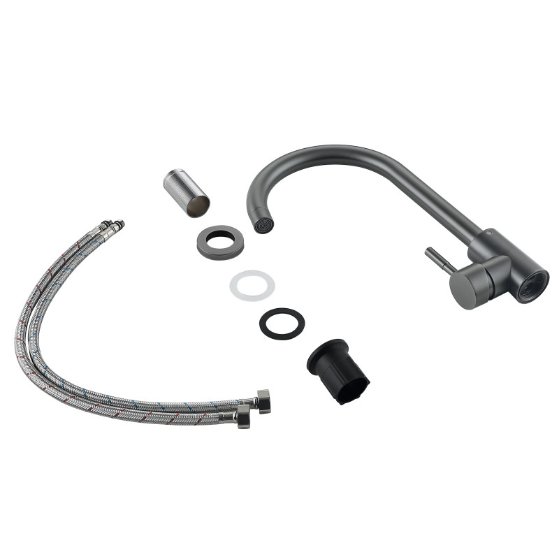 Змішувач для кухні Lidz Aria 015F (k35)  LDARI015FGRP49559 Graphite