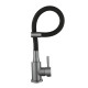 Змішувач для кухні Lidz Aria 015F3 (k35) з гнучким виливом LDARI015F3BGRP49564 Graphite/Black
