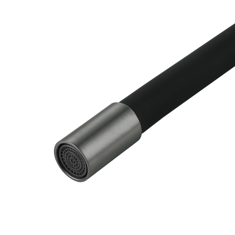Змішувач для кухні Lidz Aria 015F3 (k35) з гнучким виливом LDARI015F3BGRP49564 Graphite/Black