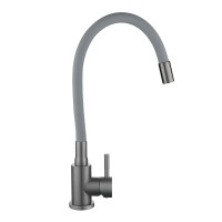 Змішувач для кухні Lidz Aria 015F3 (k35) з гнучким виливом LDARI015F3GGRP49565 Graphite/Grey