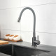 Змішувач для кухні Lidz Aria 015F3 (k35) з гнучким виливом LDARI015F3GGRP49565 Graphite/Grey