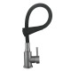 Змішувач для кухні Lidz Aria 015F31 (k35) з гнучким виливом LDARI015F31BGRP49566 Graphite/Black