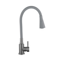 Змішувач для кухні Lidz Aria 015F31 (k35) з гнучким виливом LDARI015F31GGRP49567 Graphite/Grey