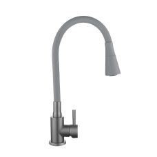Змішувач для кухні Lidz Aria 015F31 (k35) з гнучким виливом LDARI015F31GGRP49567 Graphite/Grey
