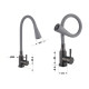 Змішувач для кухні Lidz Aria 015F31 (k35) з гнучким виливом LDARI015F31GGRP49567 Graphite/Grey