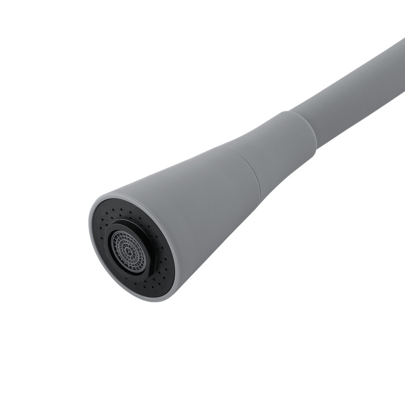 Змішувач для кухні Lidz Aria 015F31 (k35) з гнучким виливом LDARI015F31GGRP49567 Graphite/Grey
